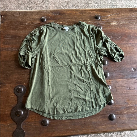 Time and Tru Tops - Time and Tru Olive Green Blouse